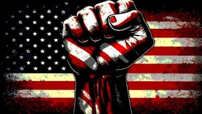 american flag fist