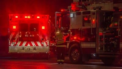 fire truck ambulance firefighter rescue police accident
