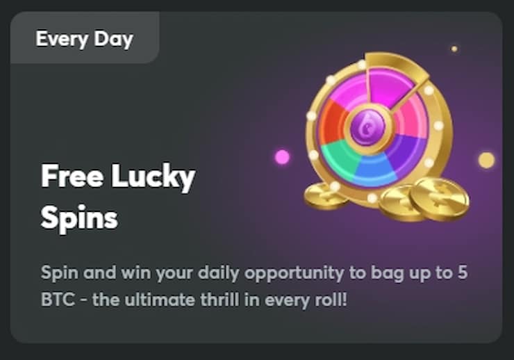 crypto casino bc game free spins every day