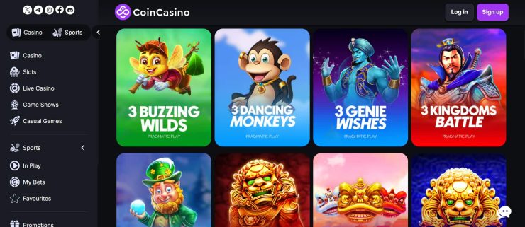 telegram casinos CoinCasino games